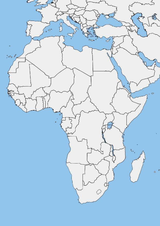 Imagen mapa en blanco de Africa